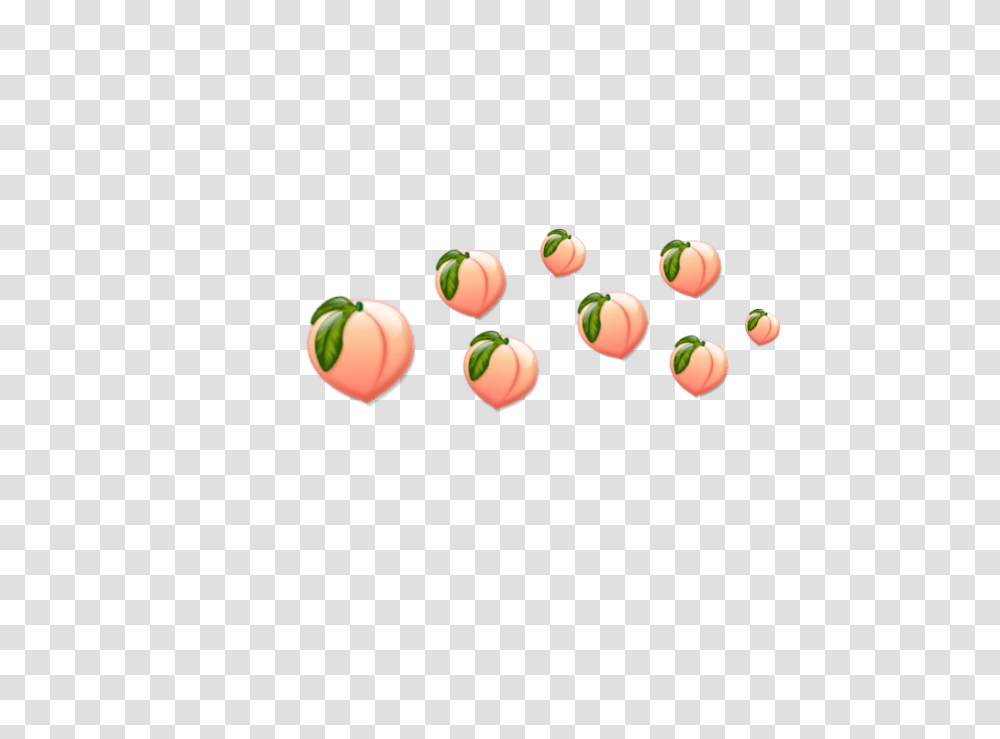 Cute Peaches Crown Freetouse Aesthetic Peach Emoji, Plant, Tree, Fruit, Food Transparent Png