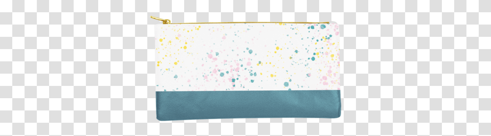 Cute Pencil Pouch In White Paint Splatter Print With Coin Purse, Paper, Confetti, Rug, White Board Transparent Png