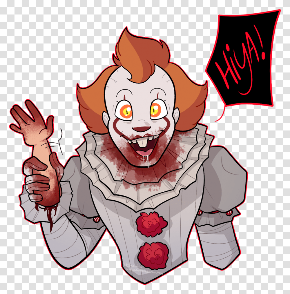Cute Pennywise Background, Person, Hand Transparent Png