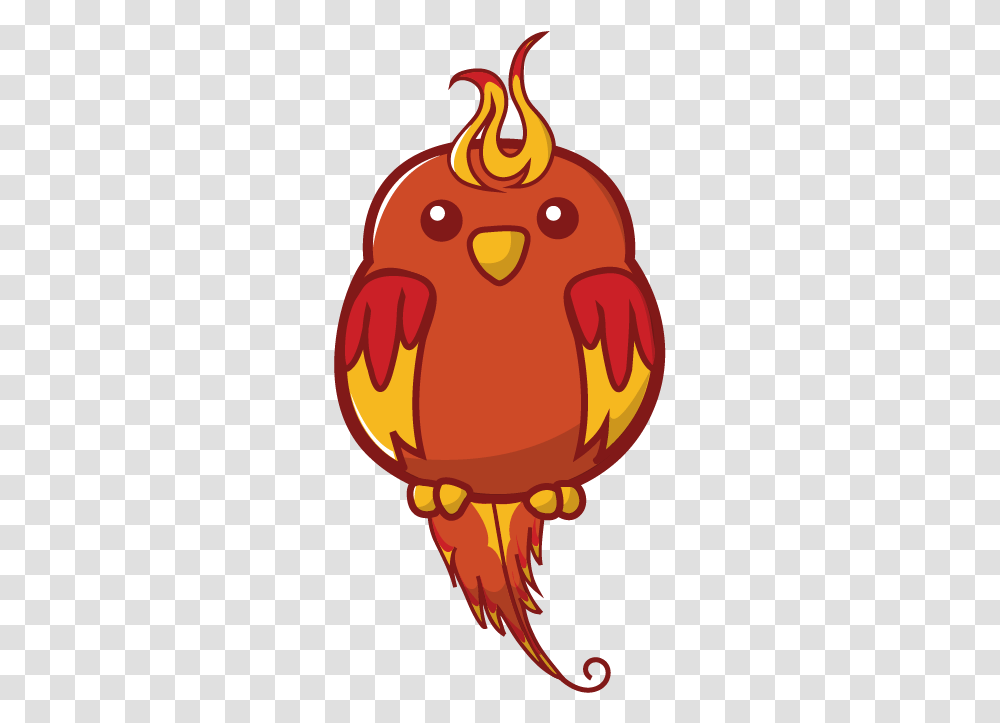 Cute Phoenix Cartoon Big, Bird, Animal, Poultry, Fowl Transparent Png