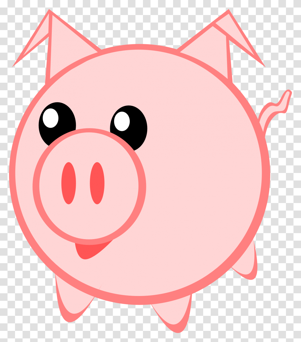 Cute Pig Face Images Download Clipart Cartoon Pig No Background, Piggy Bank, Mammal, Animal Transparent Png