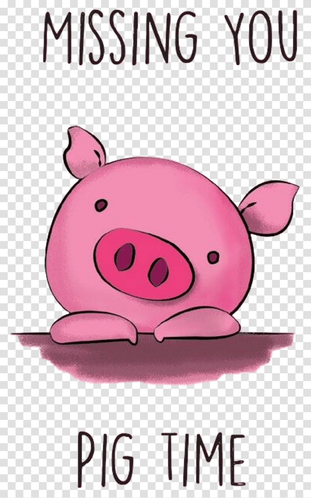 Cute Pig Missyou Illustration Freetoedit Pig Miss You, Piggy Bank, Animal Transparent Png
