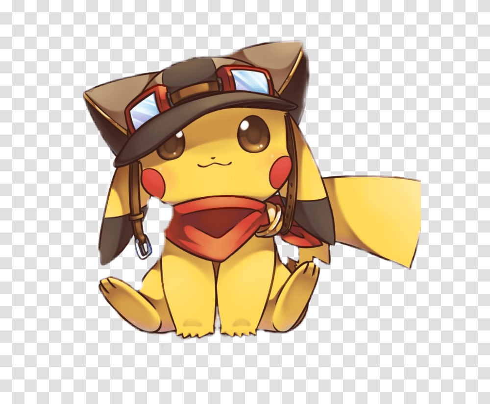 Cute Pikachu With Hat, Scarecrow, Helmet, Apparel Transparent Png
