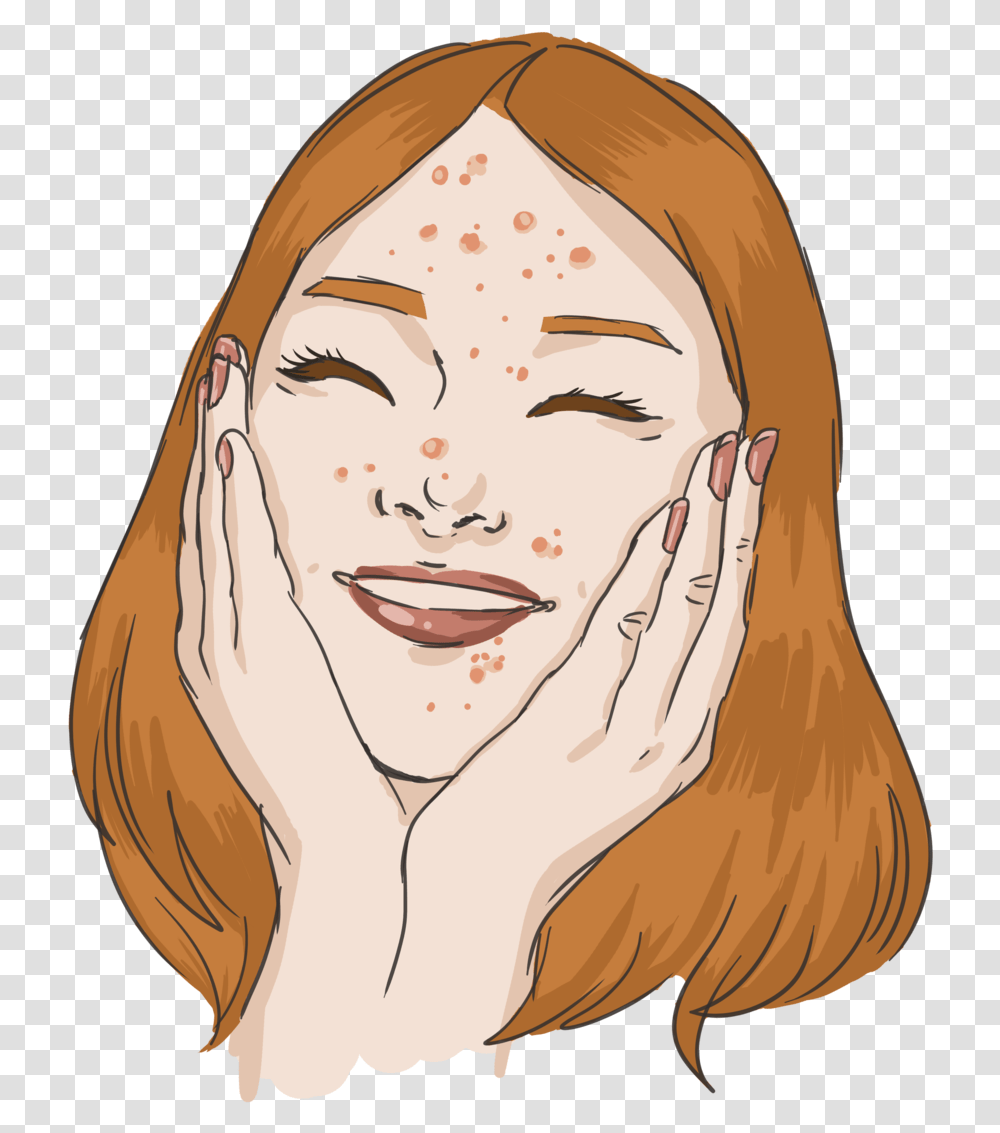 Cute Pimples, Face, Head, Drawing Transparent Png