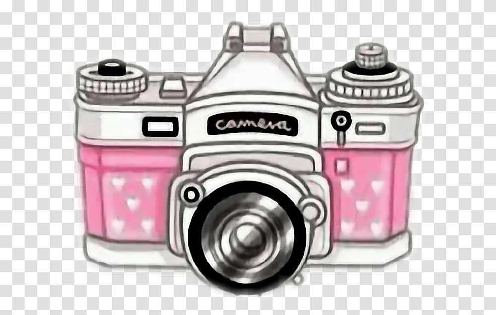 Cute Pink Camera Selfie Sweet Digital Slr, Electronics, Vehicle, Transportation, Machine Transparent Png