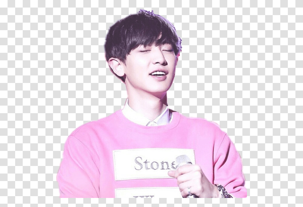 Cute Pink Chanyeol Parkchanyeol Exo Korea Koreanboy Chanyeol Pink, Person, Female, Face Transparent Png