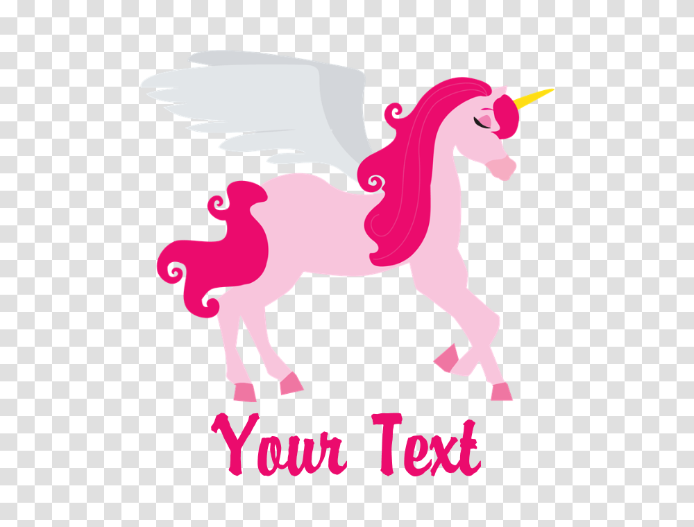 Cute Pink Flying Unicorn Mousepad, Cupid, Poster, Advertisement Transparent Png