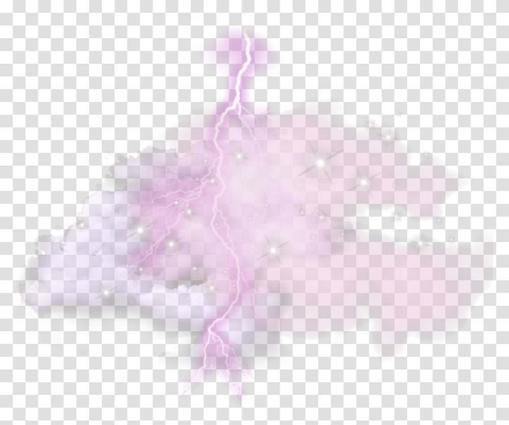 Cute Pink Glitter Storm Thunder Evil Kawaii Illustration, Nature, Outdoors, Pattern, Ornament Transparent Png