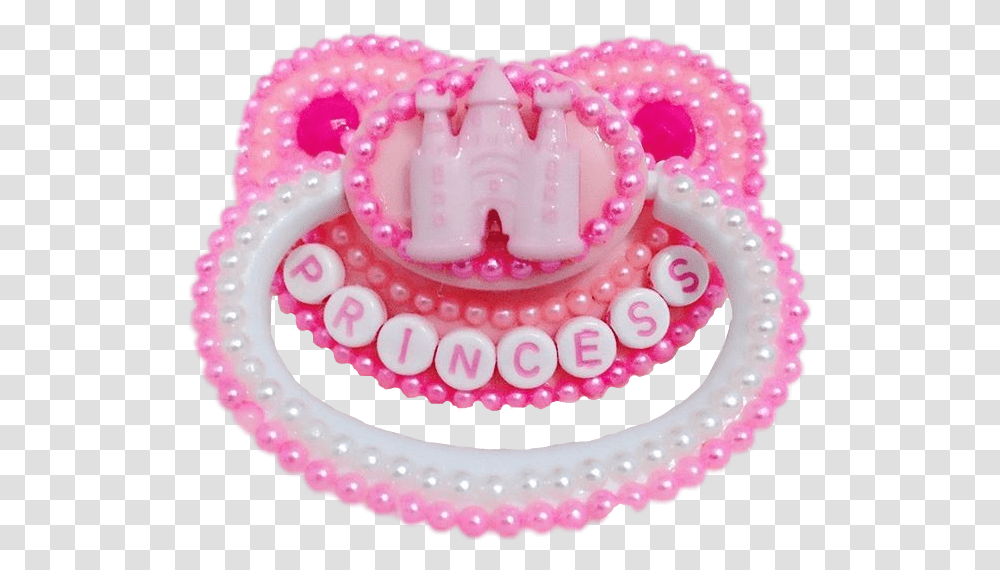 Cute Pink Princess Pacifier Ddlg Little Cute Pink Pacifier, Birthday Cake, Dessert, Food, Icing Transparent Png