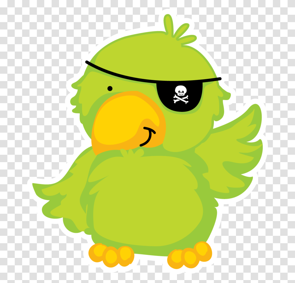 Cute Pirate Parrot Clipart, Bird, Animal, Helmet Transparent Png