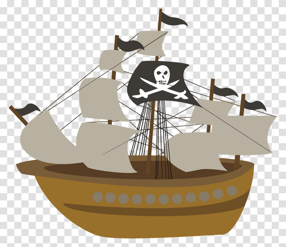 Cute Pirate Ship Clipart, Crowd, Bowl, Tabletop Transparent Png