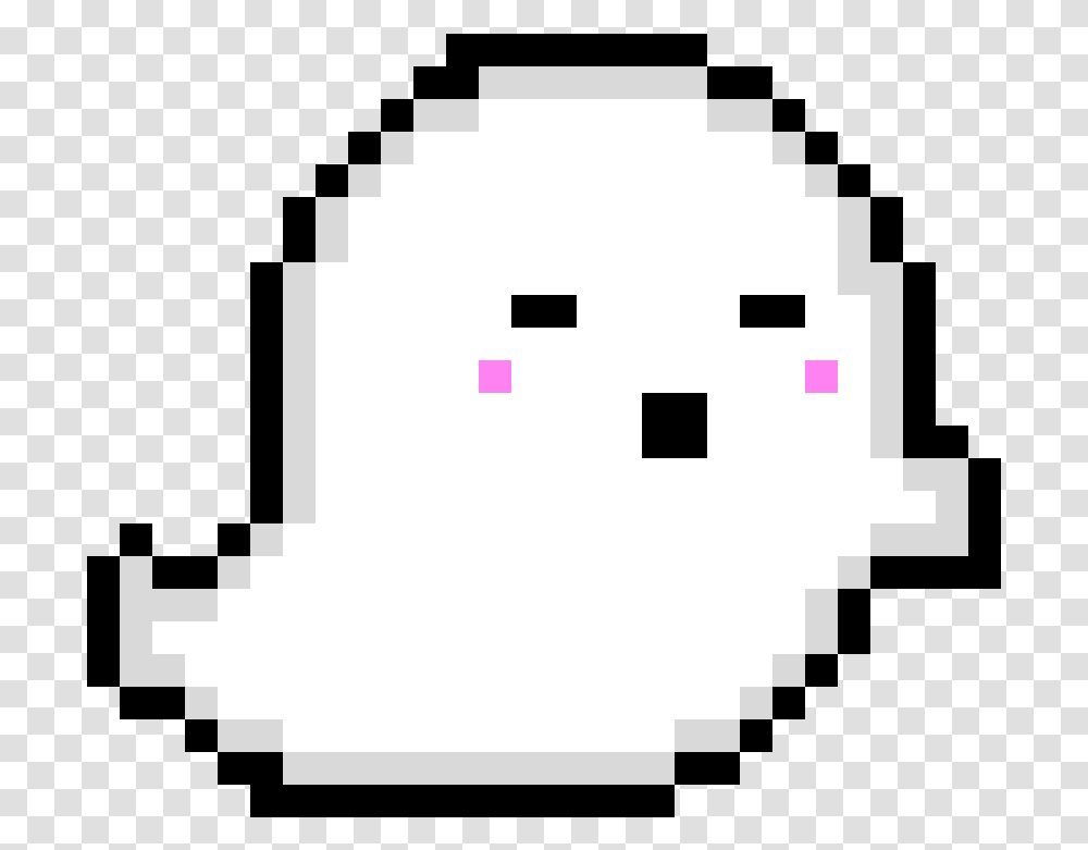 Cute Pixel Black And White Stock Download Cute Ghost, Pac Man, Highway, Freeway Transparent Png