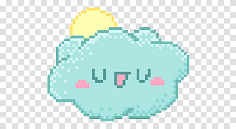 Cute Pixel Cloud Kawaii Blue Pixel, Outdoors, First Aid, Nature, Building Transparent Png