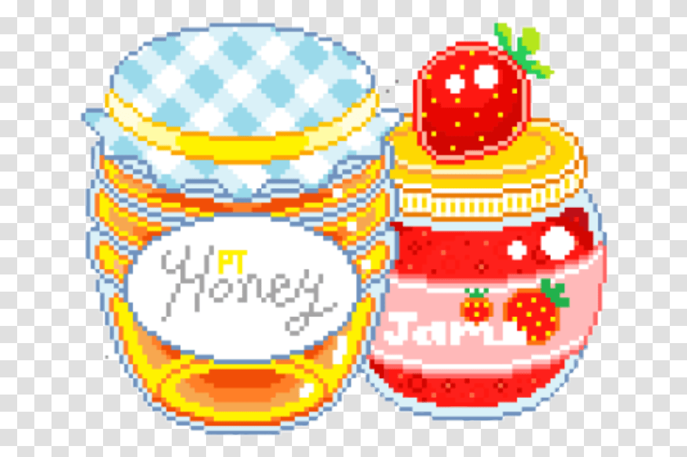 Cute Pixel Pastel Sticker Pixel Honey, Fire Truck, Food, Urban, Meal Transparent Png