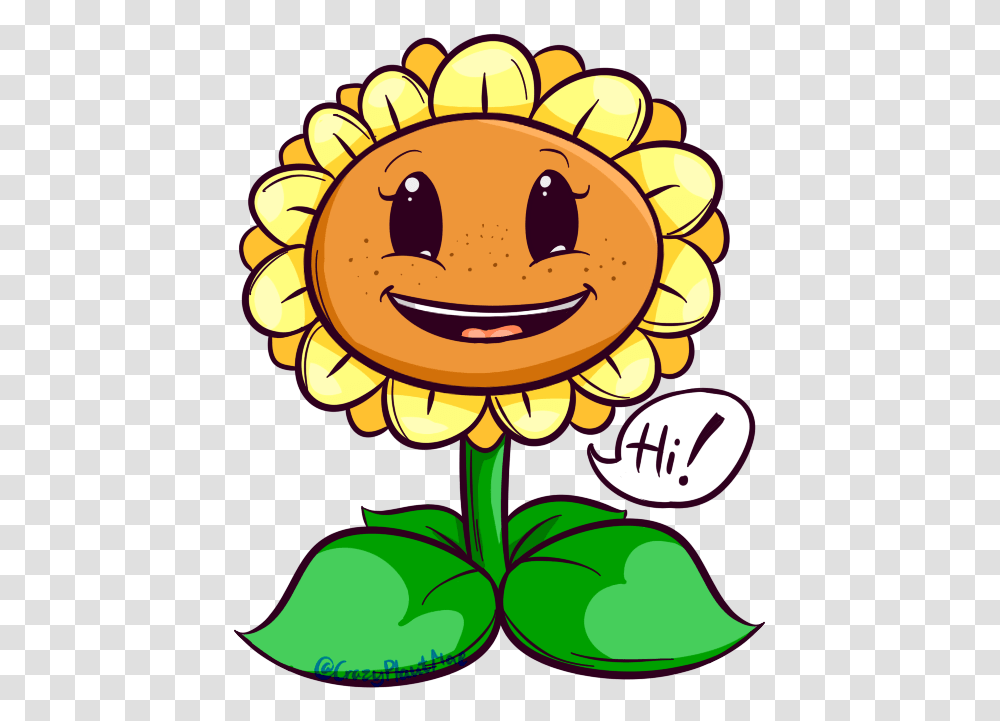 Cute Plants Vs Zombies Sunflower, Animal, Blossom Transparent Png