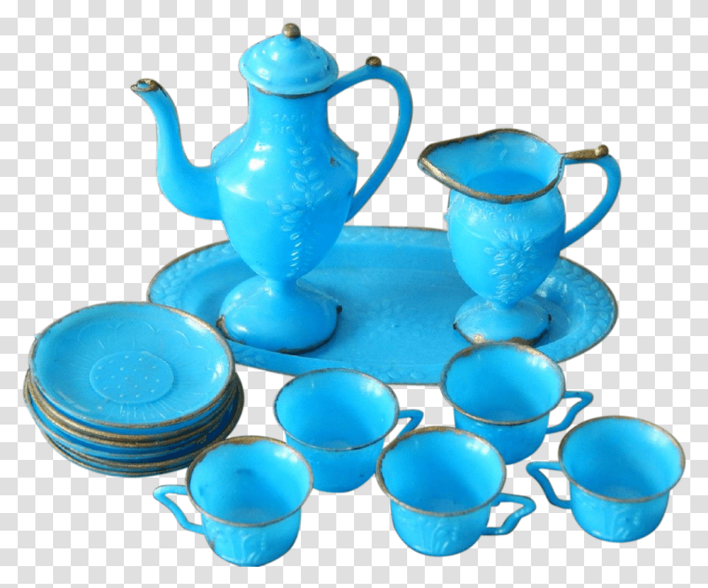 Cute Plastic Tea Set Clipart Download Teapot, Porcelain, Pottery, Saucer, Jug Transparent Png