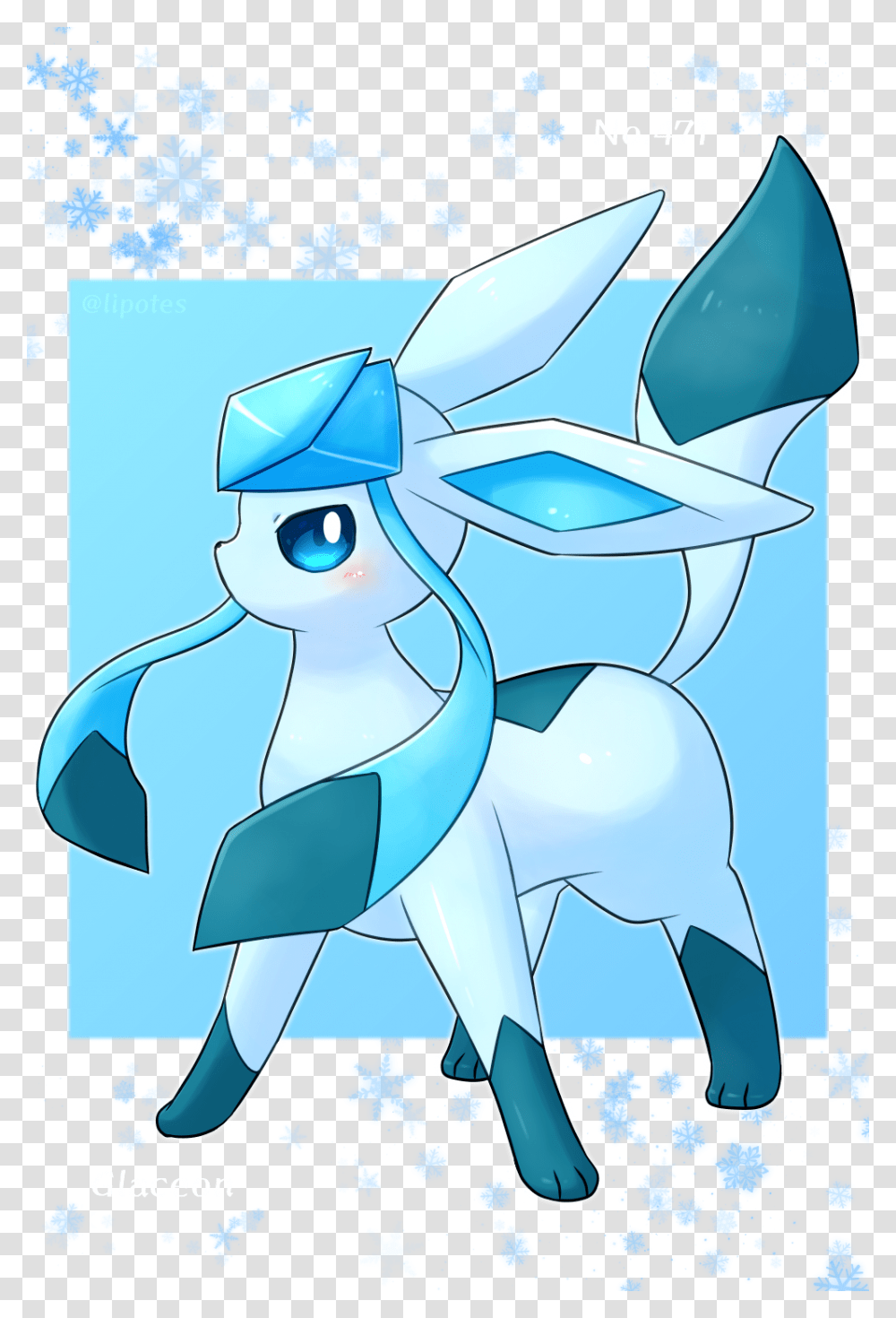 Cute Pokemon Glaceon, Outdoors, Snow, Nature Transparent Png
