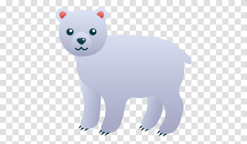 Cute Polar Bear Clipart Polar Bear Animals In Winter Clipart, Mammal, Wildlife, Sheep, Goat Transparent Png