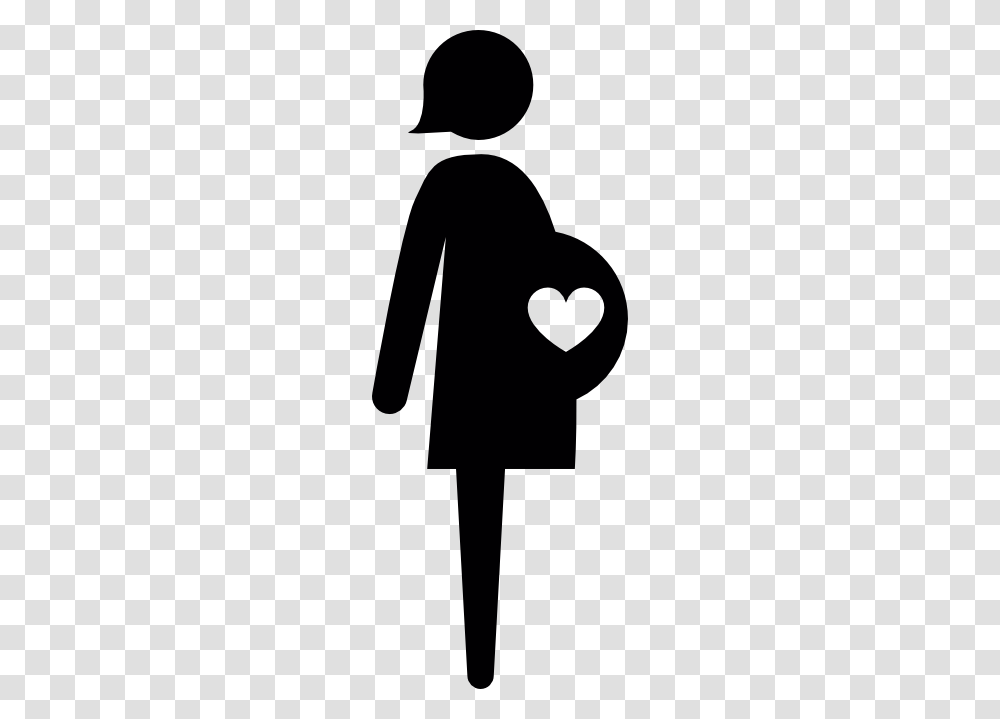 Cute Pregnant Silhouette Clip Art Pregnant Woman Silhouette, Stencil, Sleeve Transparent Png