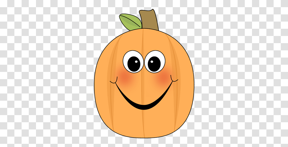 Cute Pumpkin Clip Art Happy Image Pumpkin Clipart With Face, Plant, Vegetable, Food, Produce Transparent Png