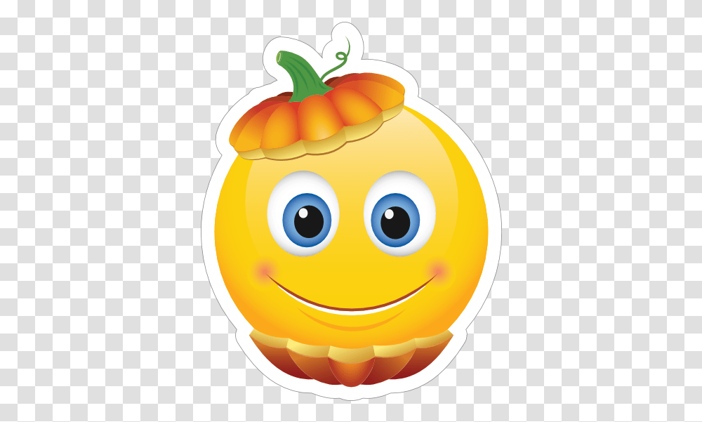 Cute Pumpkin Head Emoji Sticker Pumpkin Head Cute, Plant, Food, Outdoors, Nature Transparent Png