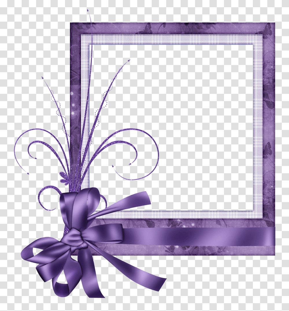 Cute Purple Frame, Plant, Floral Design Transparent Png