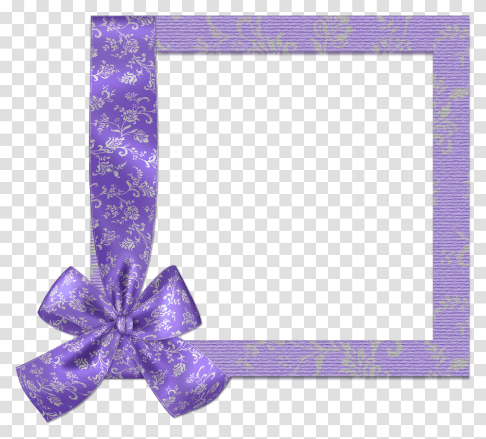 Cute Purple Frame With Bow Transparent Png