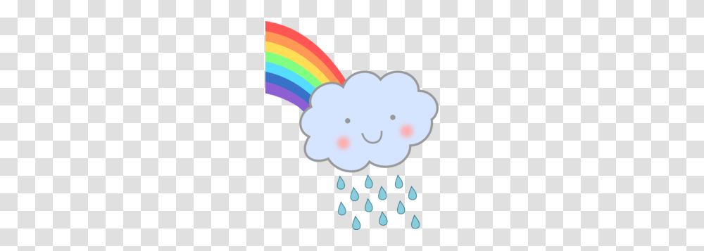 Cute Rain Cloud With Rainbow Clip Art, Purple, Parachute, Balloon Transparent Png
