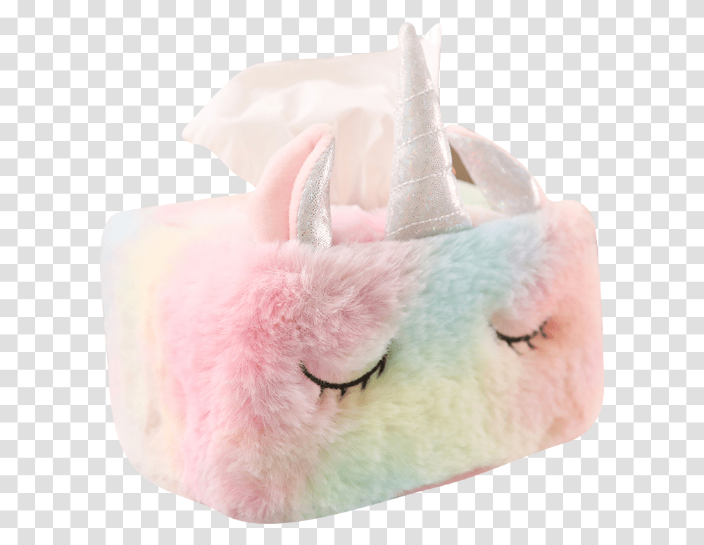 Cute Rainbow Unicorn Plush Toy Cartoon Unicorn Stuffed Toy, Cushion, Cat, Pet, Mammal Transparent Png