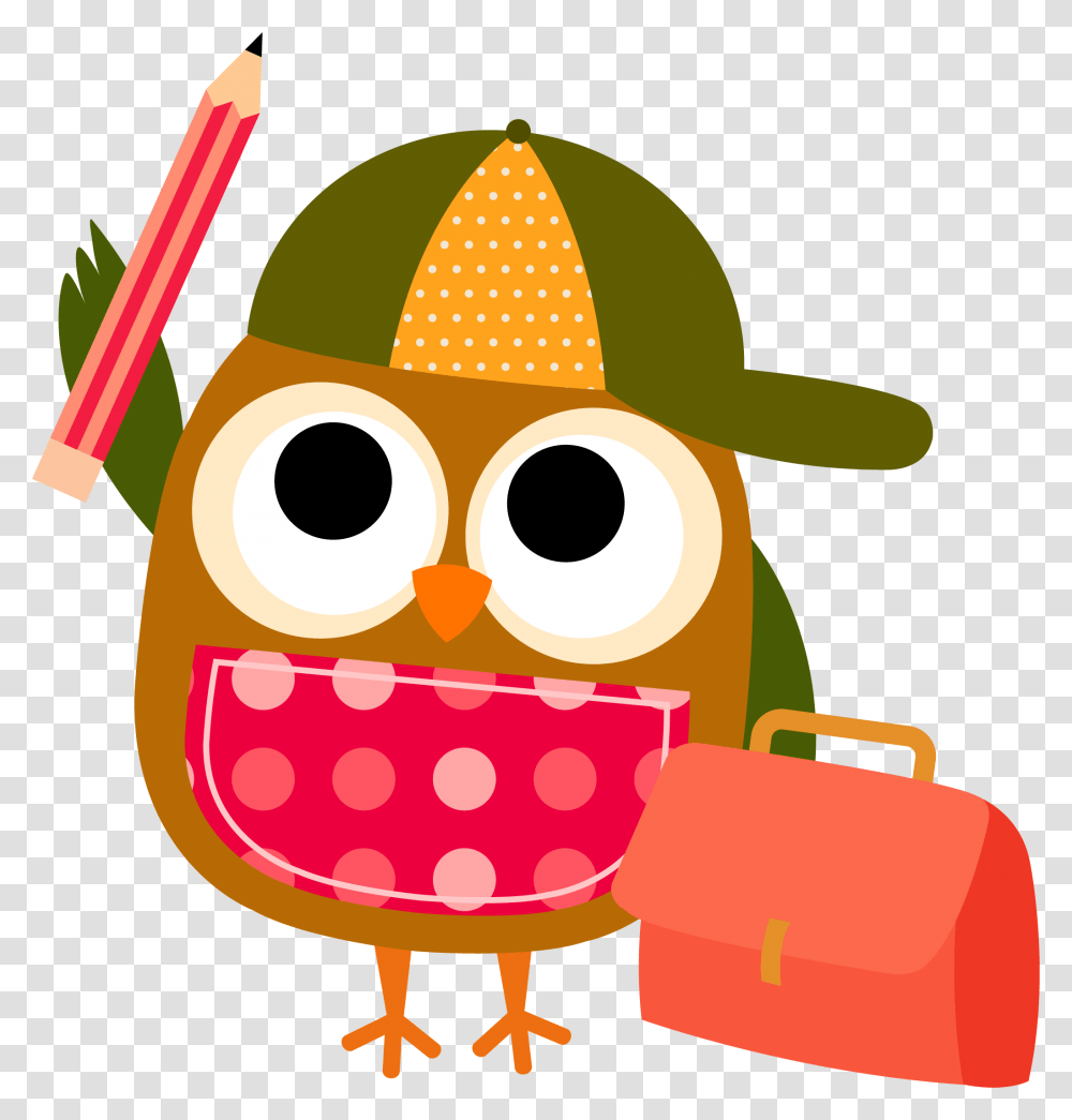 Cute Reading School Owl Clip Art, Sweets, Food, Party Hat Transparent Png