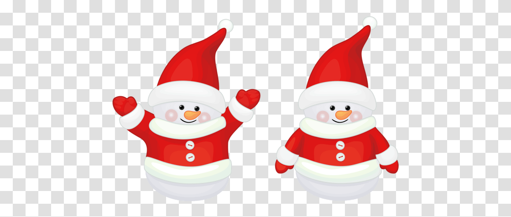 Cute Red Santa Claus Decor Clipart Christmas Decorations Images Clipart, Nature, Outdoors, Snow, Snowman Transparent Png