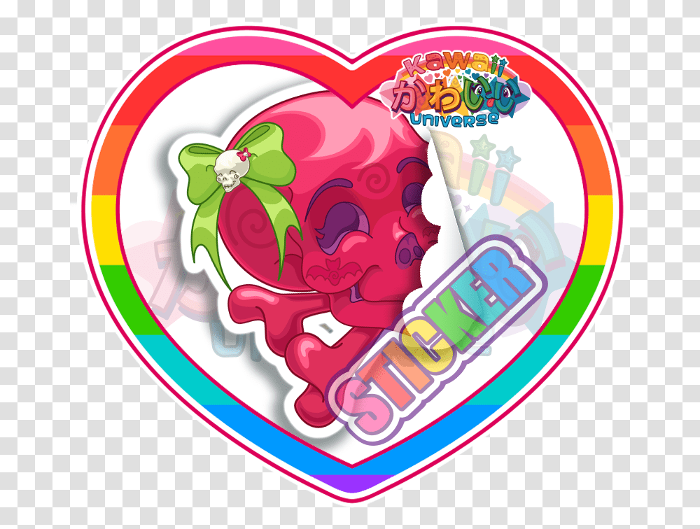 Cute Red Skull Sticker, Food, Heart Transparent Png