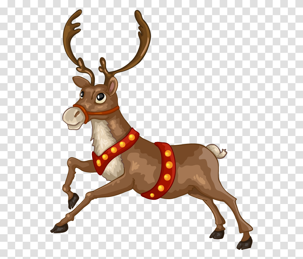 Cute Reindeer Christmas Reindeer, Animal, Mammal, Antelope, Wildlife Transparent Png