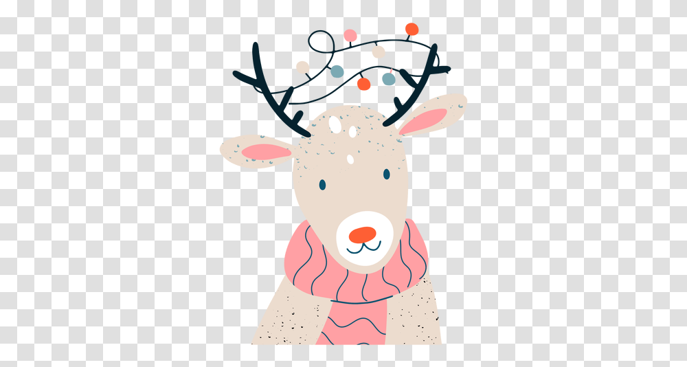 Cute Reindeer Festive Illustration & Svg Veado Natal, Mammal, Animal, Sheep, Snowman Transparent Png