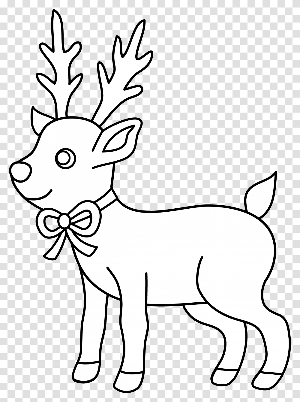 Cute Reindeers Christmas Coloring Pages, Drawing, Mammal, Animal ...