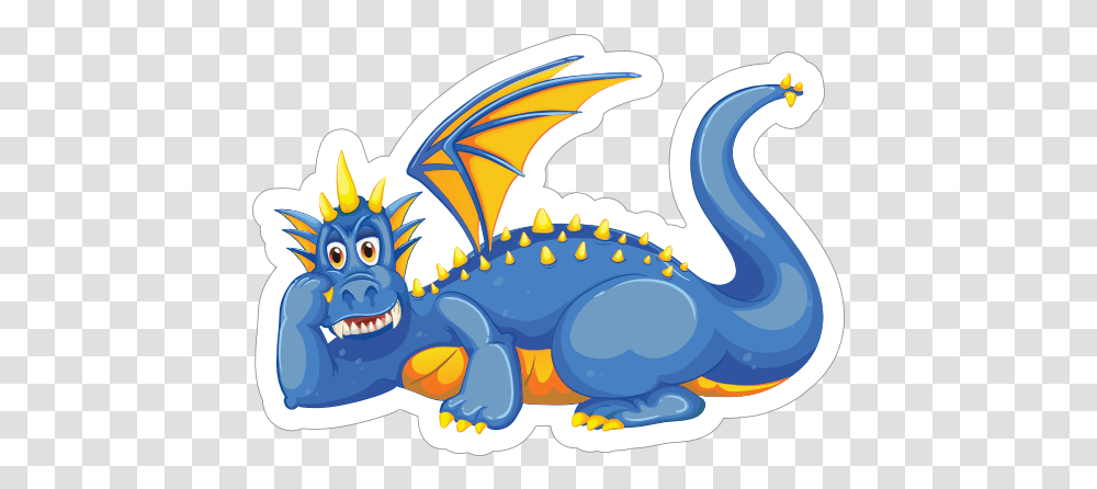 Cute Relaxing Blue Dragon Taming The Dragon Transparent Png