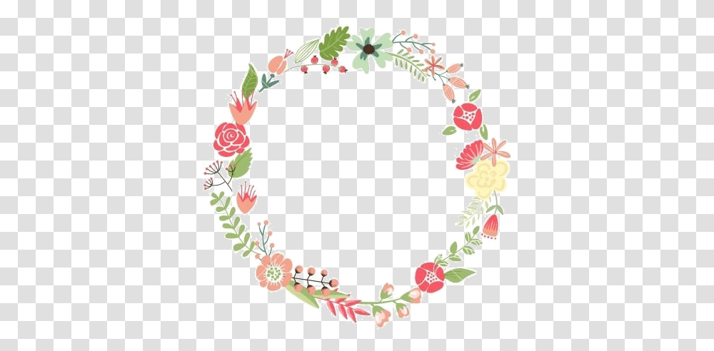 Cute Retro Flowers Arranged Un A Shape Of The Wreath Floral Frame, Plant, Blossom, Floral Design, Pattern Transparent Png