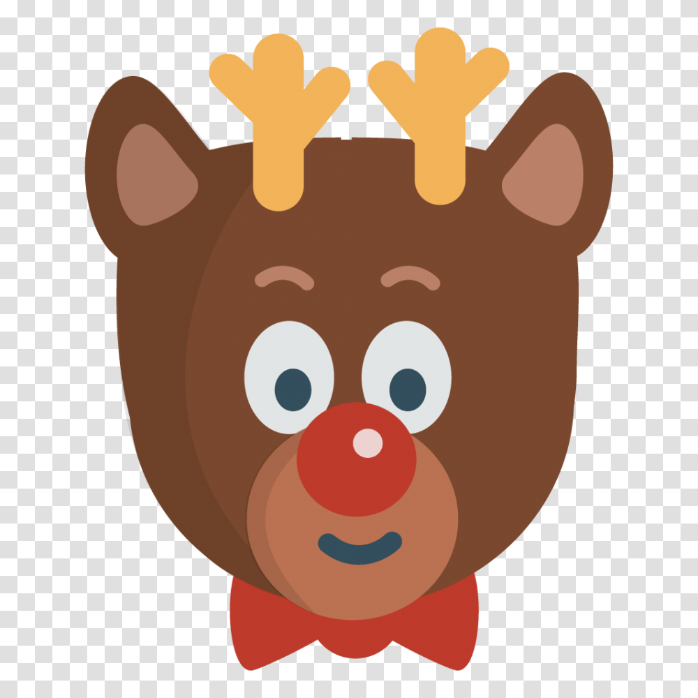 Cute Rudolph Head Clip Art, Performer, Animal, Mammal, Piggy Bank Transparent Png