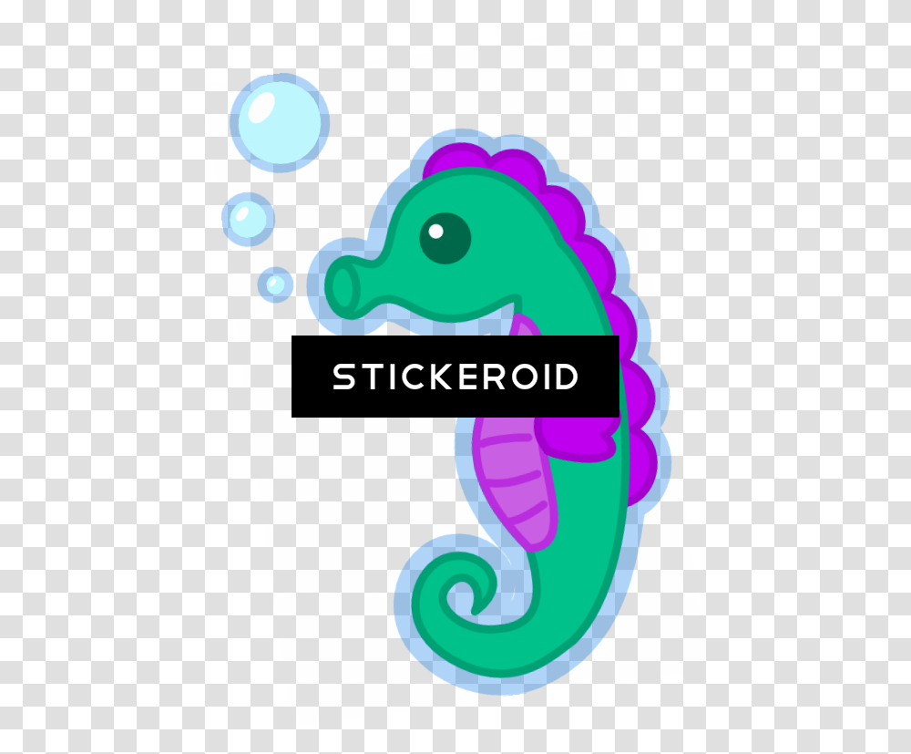 Cute Seahorse Clipart, Label, Number Transparent Png