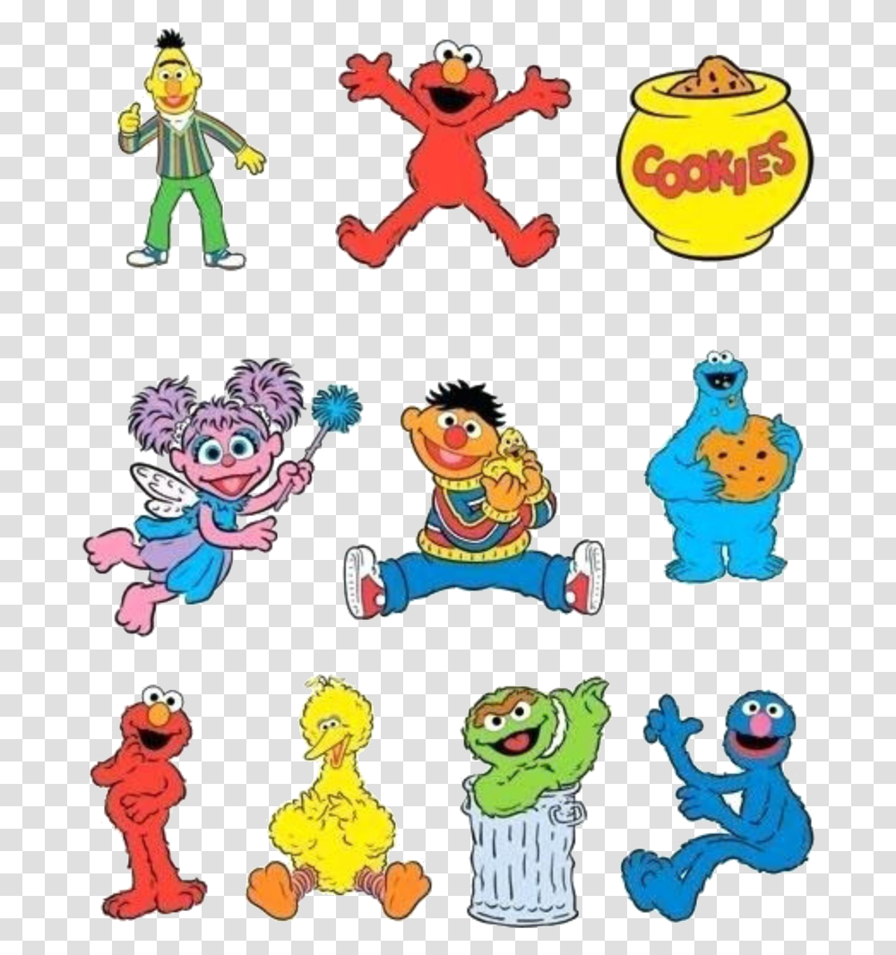 Cute Sesame Street Characters, Person, Label Transparent Png