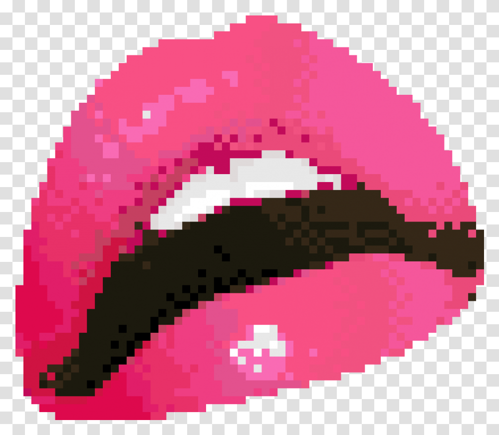 Cute Sexy Mouth Boca Lips Kawaii Pixel Pixels Easy Pixel Art Nature, Teeth, Rug, Lipstick, Cosmetics Transparent Png