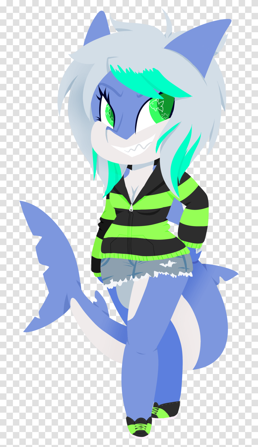 Cute Shark Girl Commission By Bunbubsss Sharks, Animal, Person, Human, Sea Life Transparent Png
