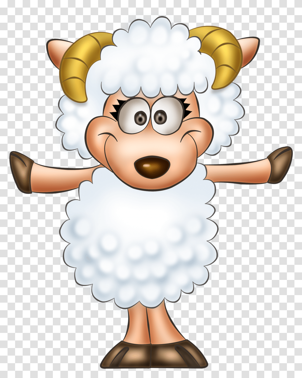 Cute Sheep Cartoon, Animal, Food, Mammal, Portrait Transparent Png