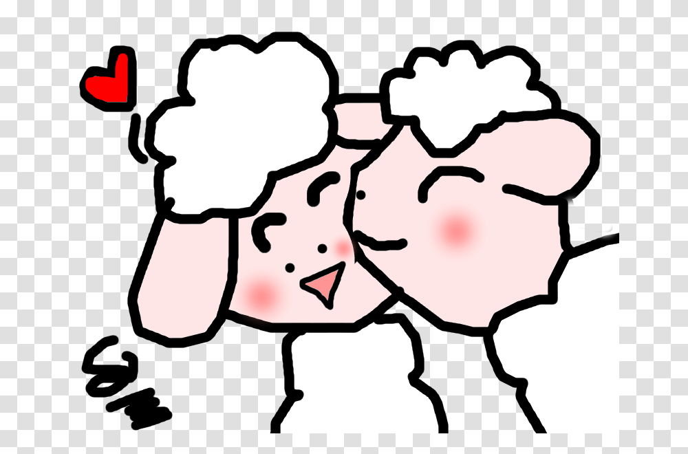 Cute Sheep Couple, Face, Crowd, Stencil Transparent Png