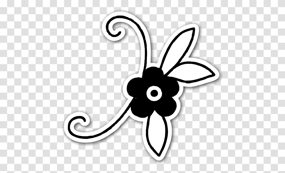 Cute Simple Flower Stickerapp Clip Art, Stencil, Graphics, Floral Design, Pattern Transparent Png
