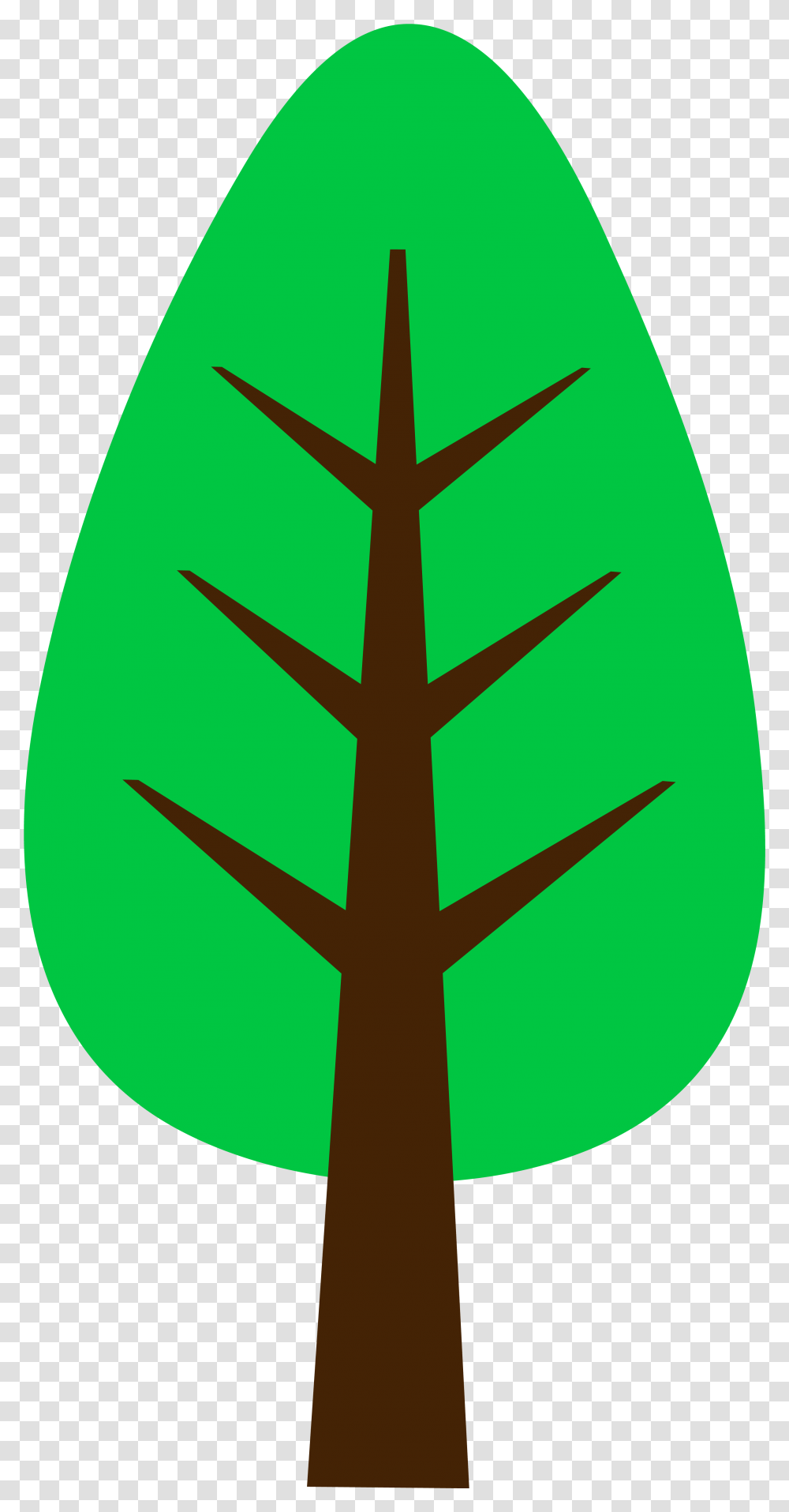 Cute Simple Green Tree Free Clip Art Cartoon Drawings Of Trees, Cross, Symbol, Plant, Emblem Transparent Png