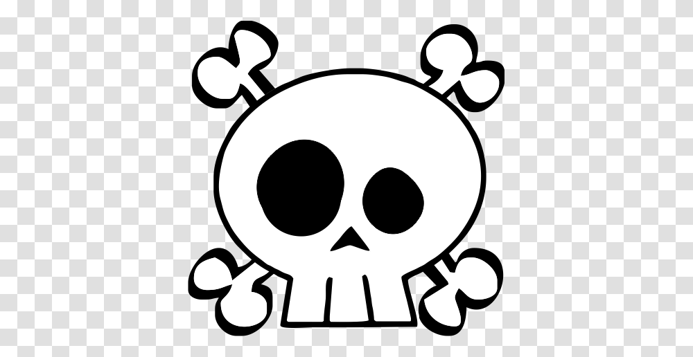 Cute Skull And Crossbones Clip Art Clip Art, Stencil, Logo, Trademark Transparent Png
