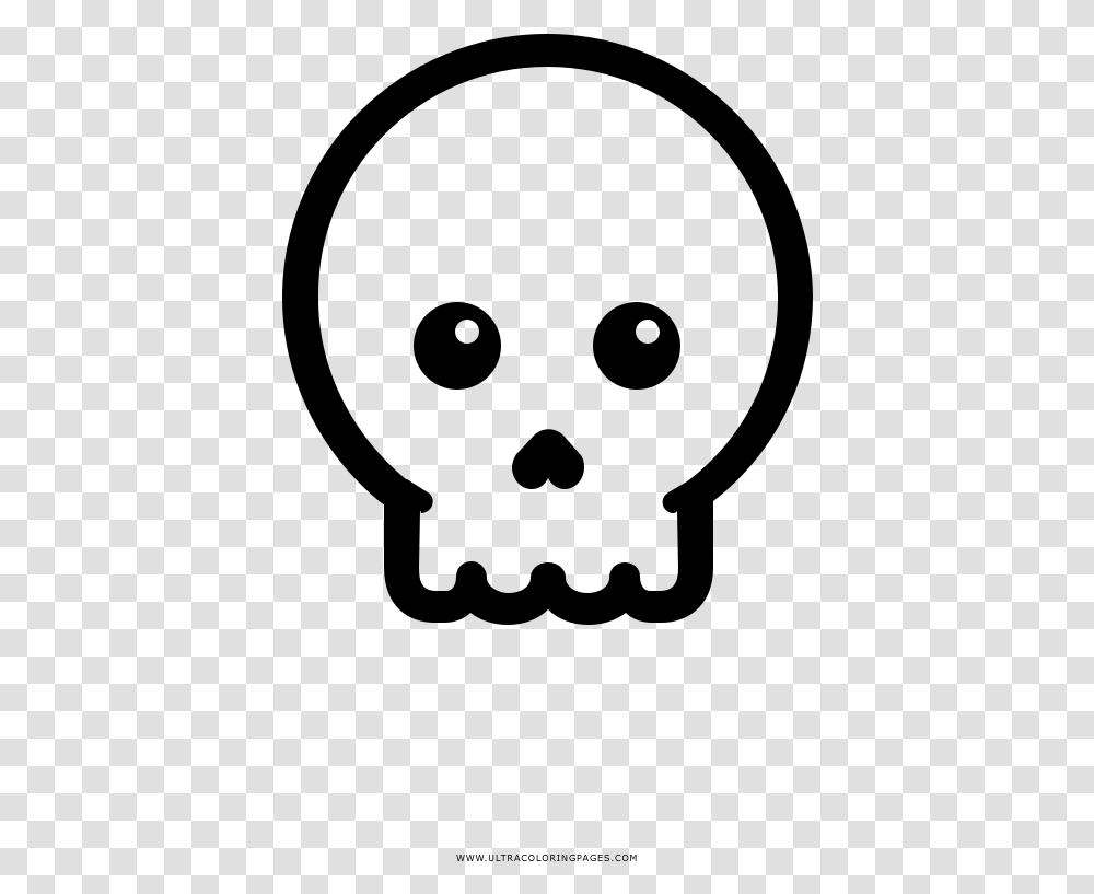 Cute Skull Coloring, Gray, World Of Warcraft Transparent Png