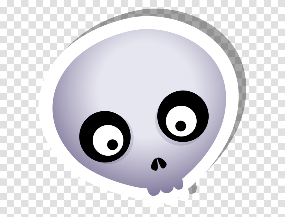 Cute Skull Ghost Sticker Circle, Disk, Drawing, Doodle Transparent Png