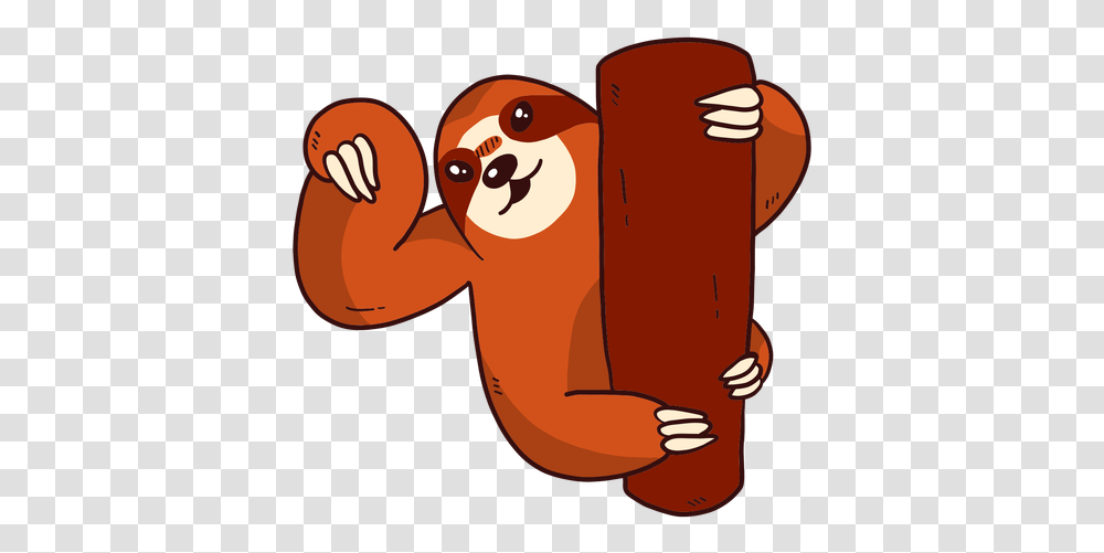 Cute Sloth Tree Branch Claw Flat & Svg Cartoon, Boxing, Sport, Sports, Bomb Transparent Png